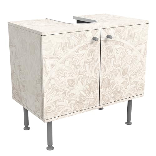 micasia Waschbeckenunterschrank 2 Türen Kunst höhenverstellbar mit Füßen - 60er Breite - Mandala Malerei Unterschrank beige Bad Gäste WC Möbel mit Motiv 1739 micasia Waschbeckenunterschrank 2 Türen Kunst höhenverstellbar mit Füßen - 60er Breite - Mandala Malerei Unterschrank beige Bad Gäste WC Möbel mit Motiv 1739 von micasia