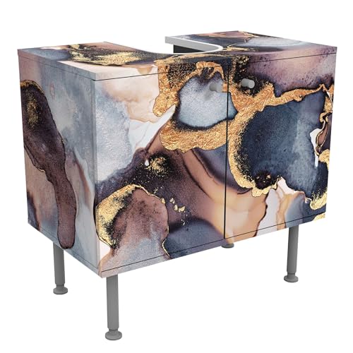 micasia Waschbeckenunterschrank 2 Türen Kunst höhenverstellbar mit Füßen - 60er Breite - originell Abstrakt Unterschrank Gold Bad Gäste WC Möbel mit Motiv 1743 micasia Waschbeckenunterschrank 2 Türen Kunst höhenverstellbar mit Füßen - 60er Breite - originell Abstrakt Unterschrank Gold Bad Gäste WC Möbel mit Motiv 1743 von micasia