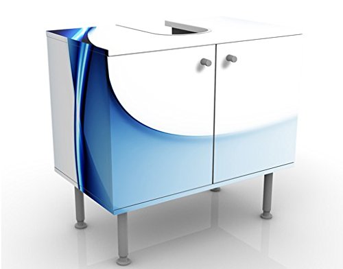 micasia Waschbeckenunterschrank 2 Türen Kunst höhenverstellbar mit Füßen - 60er Breite - originell Modern Unterschrank dekorativ Bad Gäste WC Möbel mit Motiv 1070 von micasia