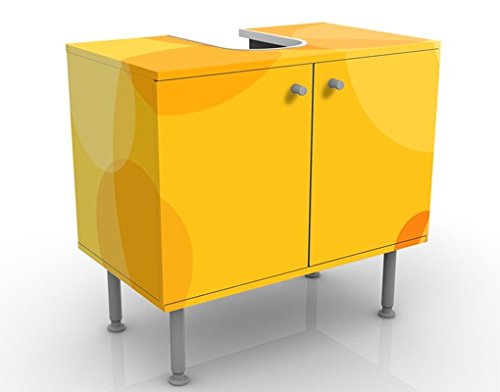 micasia Waschbeckenunterschrank 2 Türen Kunst höhenverstellbar mit Füßen - 60er Breite - originell Modern Unterschrank dekorativ Bad Gäste WC Möbel mit Motiv 1093 von micasia