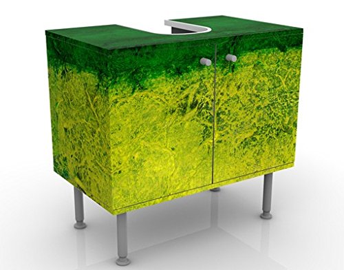 micasia Waschbeckenunterschrank 2 Türen Kunst höhenverstellbar mit Füßen - 60er Breite - originell Modern Unterschrank dekorativ Bad Gäste WC Möbel mit Motiv 1174 von micasia