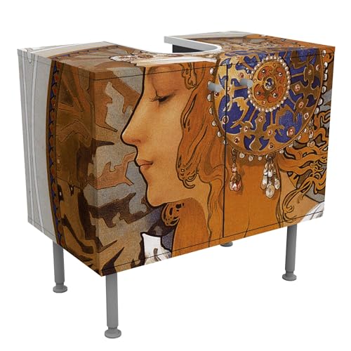 micasia Waschbeckenunterschrank 2 Türen Kunst höhenverstellbar mit Füßen - 60er Breite - originell Retro Vintage Unterschrank beige Bad Gäste WC Möbel mit Motiv 1733 micasia Waschbeckenunterschrank 2 Türen Kunst höhenverstellbar mit Füßen - 60er Breite - originell Retro Vintage Unterschrank beige Bad Gäste WC Möbel mit Motiv 1733 von micasia