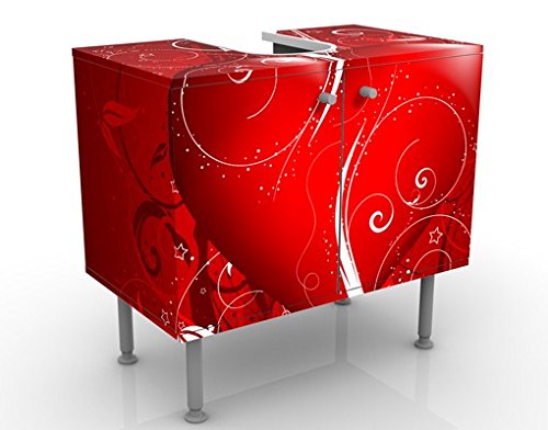 micasia Waschbeckenunterschrank 2 Türen Liebe höhenverstellbar mit Füßen - 60er Breite - originell Modern Unterschrank rot Bad Gäste WC Möbel mit Motiv 1207 micasia Waschbeckenunterschrank 2 Türen Liebe höhenverstellbar mit Füßen - 60er Breite - originell Modern Unterschrank rot Bad Gäste WC Möbel mit Motiv 1207 von micasia