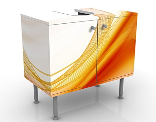micasia Waschbeckenunterschrank 2 Türen Motiv höhenverstellbar mit Füßen - 60er Breite - originell Modern Unterschrank dekorativ Bad Gäste WC Möbel mit Motiv 1456 von micasia