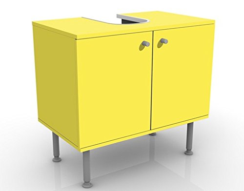 micasia Waschbeckenunterschrank 2 Türen Motiv höhenverstellbar mit Füßen - 60er Breite - originell Unifarben Unterschrank dekorativ Bad Gäste WC Möbel mit Motiv 1120 von micasia