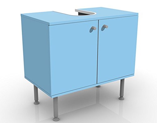 micasia Waschbeckenunterschrank 2 Türen Motiv höhenverstellbar mit Füßen - 60er Breite - originell Unifarben Unterschrank dekorativ Bad Gäste WC Möbel mit Motiv 1121 von micasia