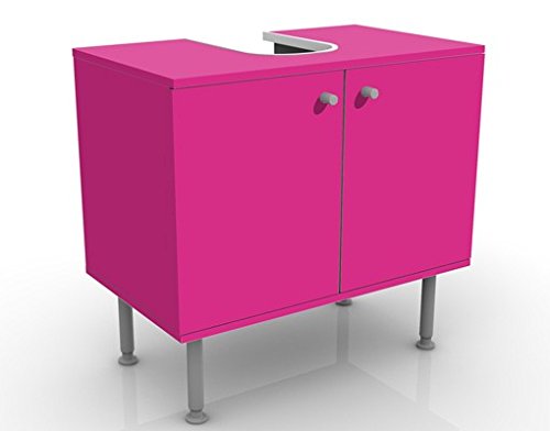 micasia Waschbeckenunterschrank 2 Türen Motiv höhenverstellbar mit Füßen - 60er Breite - originell Unifarben Unterschrank dekorativ Bad Gäste WC Möbel mit Motiv 1124 von micasia