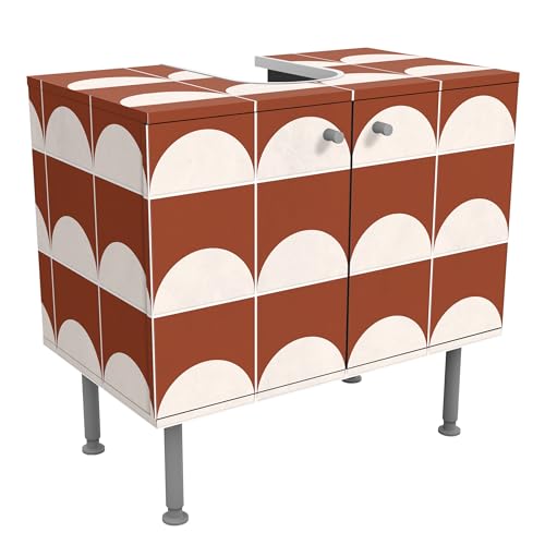 micasia Waschbeckenunterschrank 2 Türen Muster höhenverstellbar mit Füßen - 60er Breite - Geometrisch Fliesenoptik Unterschrank rot Bad Gäste WC Möbel mit Motiv 1691 micasia Waschbeckenunterschrank 2 Türen Muster höhenverstellbar mit Füßen - 60er Breite - Geometrisch Fliesenoptik Unterschrank rot Bad Gäste WC Möbel mit Motiv 1691 von micasia