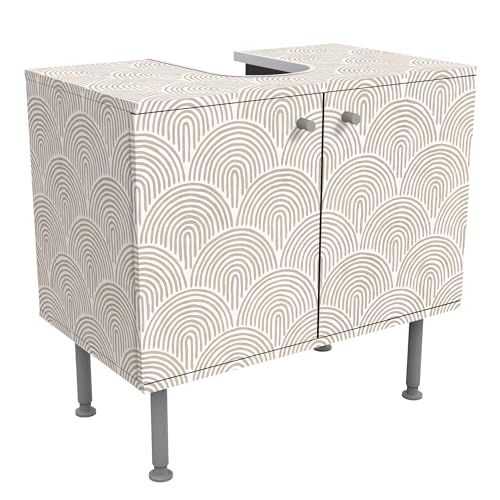micasia Waschbeckenunterschrank 2 Türen Muster höhenverstellbar mit Füßen - 60er Breite - originell Abstrakt Unterschrank beige Bad Gäste WC Möbel mit Motiv 1854 micasia Waschbeckenunterschrank 2 Türen Muster höhenverstellbar mit Füßen - 60er Breite - originell Abstrakt Unterschrank beige Bad Gäste WC Möbel mit Motiv 1854 von micasia