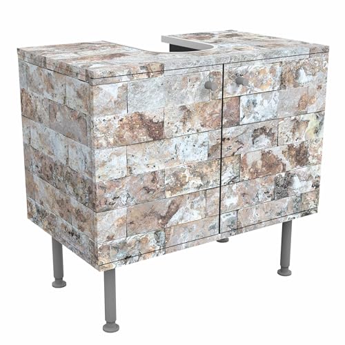 micasia Waschbeckenunterschrank 2 Türen Steinoptik höhenverstellbar mit Füßen - 60er Breite - Marmor Modern Unterschrank beige Bad Gäste WC Möbel mit Motiv 1762 micasia Waschbeckenunterschrank 2 Türen Steinoptik höhenverstellbar mit Füßen - 60er Breite - Marmor Modern Unterschrank beige Bad Gäste WC Möbel mit Motiv 1762 von micasia