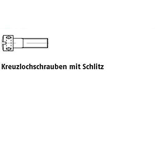 Kreuzlochschrauben DIN 404 1.4305 M 3 x 8 rostfrei A 1 VE=S 100 Stück Kreuzlochschrauben DIN 404 1.4305 M 3 x 8 rostfrei A 1 VE=S 100 Stück von michl