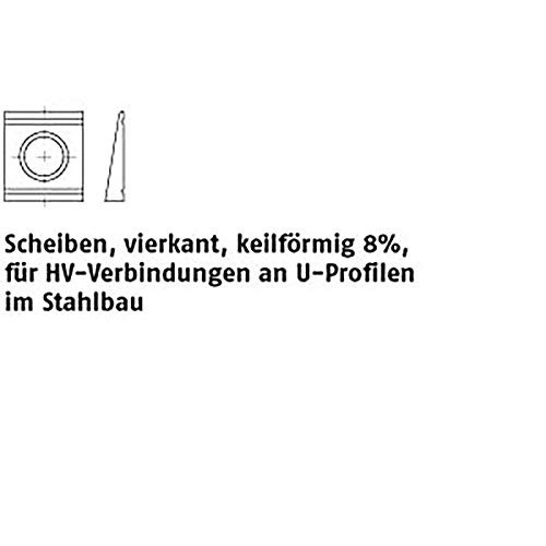 Scheiben DIN 6918 C 45 / ÜH 13 Neigung 8% VE=S 1 Stück von michl