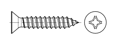 Senk-Blechschrauben DIN 7982 A 2 4,2 x 16 -C-H A 2 VE=K 100 Stück Senk-Blechschrauben DIN 7982 A 2 4,2 x 16 -C-H A 2 VE=K 100 Stück von michl