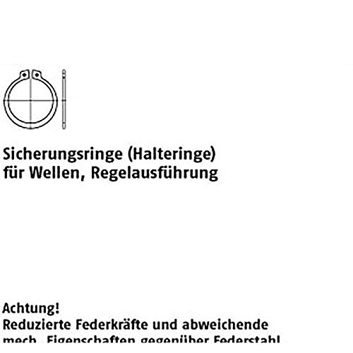 Sicherungsringe DIN 471 1.4122 10 x 1 rostfrei VE=S 100 Stück von michl