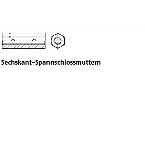 Spannschloßmuttern DIN 1479 Stahl SP M 16 galv. verzinkt gal Zn VE=S 1 Stück von michl