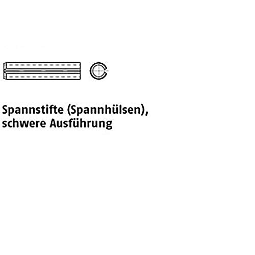 Spannstifte DIN 1481 Federstahl 4 x 50 VE=K 100 Stück von michl