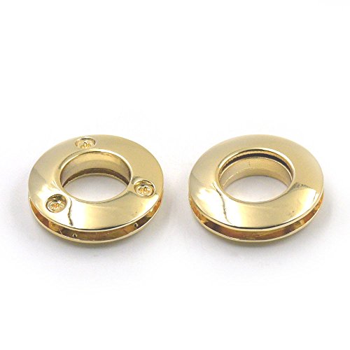 5 Stück Metallösen, 14 mm, Segeltuch, Leder, selbsthaftend, Schraubverschluss, Goldfarben von micoshop