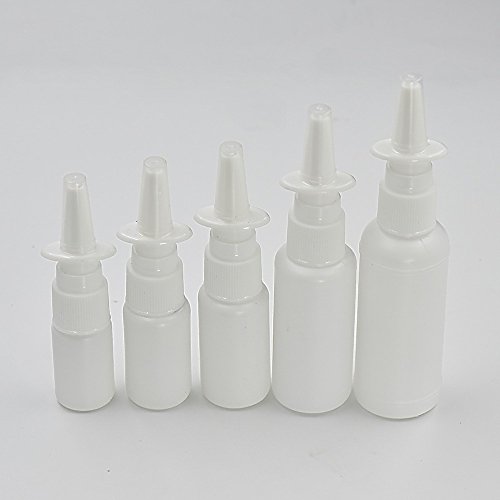 Leere Nasenspray-Flaschen, 20 Stück, 10 ml, 15 ml, 20 ml, 30 ml, 50 ml, Pump-Spray, weiß, 10ml von micoshop