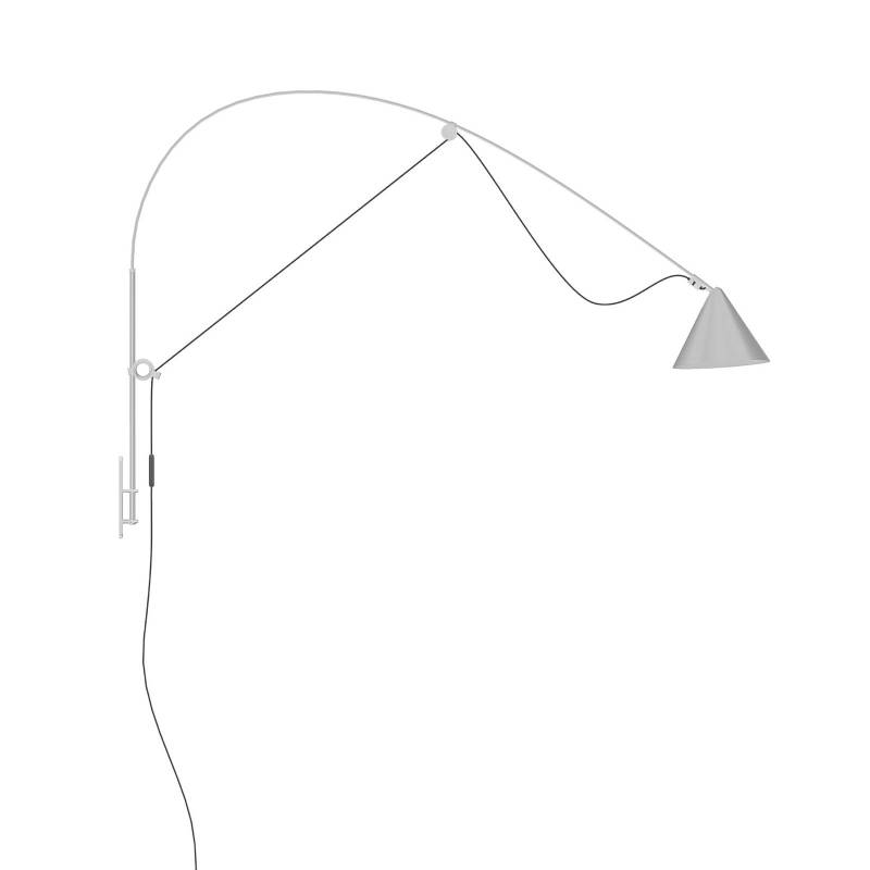 midgard LED-Wandleuchte AYNO L, grau/grau, 4.000 K, 130 cm von midgard