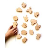 2 Stück Holz-Kühlschrank-Magnete Für Kinder - Tiere 2 Stück Holz-Kühlschrank-Magnete Für Kinder - Tiere von mielasiela