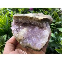 Amethyst Calcit Region Kurdschali Bulgarien Natürliche Kristallmineralien Mustercluster Souvenirs Wholemineralsbox Wohnkultur von migiminerals