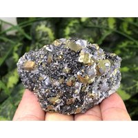 Chalkopyrit Sphalerit Galena Quarz Madan Bulgarien Natürliche Kristallmineralien Mustercluster Souvenirs von migiminerals