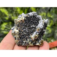 Chalkopyrit Sphalerit Quarz Madan Bulgarien Natürliche Kristallmineralien Mustercluster Souvenirs Wholesalemineralsbox von migiminerals