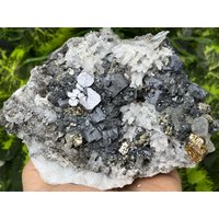 Galena Quartz Madan Bulgarien Natürliche Kristall Mineralien Probe Cluster Souvenirs von migiminerals