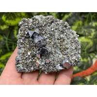 Galena Quartz Pyrit Madan Bulgarien Natürliche Kristall Mineralien Probe Cluster Souvenirs Wholesalemineralsbox von migiminerals