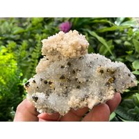 Manganocalcit Chalkopyrit Quarz Madan Bulgarien Natürliche Kristallmineralien Mustercluster Souvenirs von migiminerals