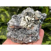 Pyriquartz Und Sphalerit Gyudyurska Mine Erma Reka Bulgarien Mineralprobe, Tischdekor, Schreibtischdekor, Heilkristalle, Cluster Collectio von migiminerals