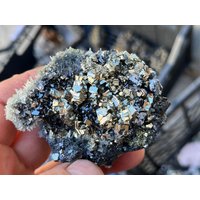 Pyrit Sphalerit Quarz Chalkopyrit Galena Bulgarien Natürliche Kristallmineralien Mustercluster Souvenirs Wholesalemineralsbox von migiminerals