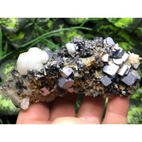 Quarz-Calcit-Galenait-Sphalerit -Krushev Dol Mine-Madan Bulgarien von migiminerals