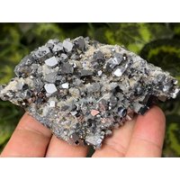 Quarz Klar Chalkopyrit Galena Madan Bulgarien Natürliche Kristall Mineralien Muster Cluster Souvenirs von migiminerals