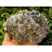 Sphalerit Pyrit Calcit Erma Reka Bulgarien Natürliche Kristallmineralien Probe Cluster Souvenirs Wholesalemineralsbox von migiminerals