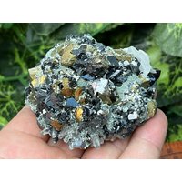 Wunderbarer Calcit Chalkopyrit Quarz Sphalerit Borieva Mine Madan Bulgarien von migiminerals