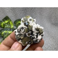 Wunderbarer Quarz Sphalerit Calcit Chalkopyrit Pyrit Drujba Mine-Lucky Bulgarien von migiminerals