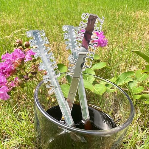 Miguha 10–100 Stück personalisierte Getränkerührer, Hochzeits-Getränkeanhänger, Rührstäbchen, Cocktailbar, benutzerdefinierter Nachname, 15/18 cm Miguha 10–100 Stück personalisierte Getränkerührer, Hochzeits-Getränkeanhänger, Rührstäbchen, Cocktailbar, benutzerdefinierter Nachname, 15/18 cm von miguha