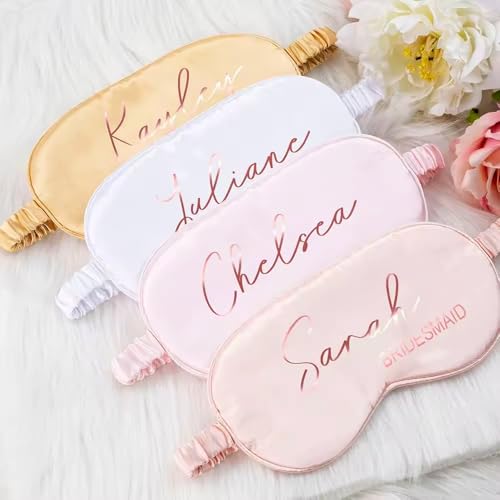 Miguha Personalisierte Satin-Augenmaske for Schlafen, benutzerdefinierter Name, Logo, Augenbinde, Brautjungfernantrag, Junggesellinnenabschied, Junggesellinnenabschied Miguha Personalisierte Satin-Augenmaske for Schlafen, benutzerdefinierter Name, Logo, Augenbinde, Brautjungfernantrag, Junggesellinnenabschied, Junggesellinnenabschied von miguha