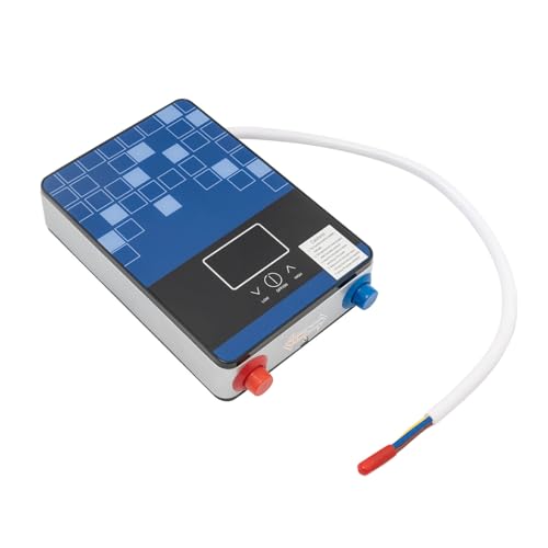 4500W Digital Elektrisch Warmwasser Durchlauferhitzer, Elektrischer Warmwasserbereiter Einstellbare Temperatur mit LED-Anzeige, Tankless Bad Dusche Warmwasser Satz Abdichtung von miihgnos