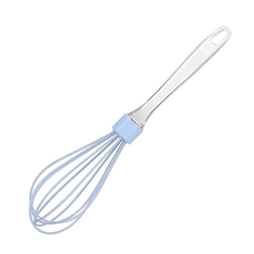 Silikon-Schneebesen, transparenter Griff, Schneebesen, manueller Handmixer, Eierrührer, kompatibel mit Küchenei-Werkzeugen, Backzubehör(02) von mijob