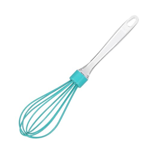 Silikon-Schneebesen, transparenter Griff, Schneebesen, manueller Handmixer, Eierrührer, kompatibel mit Küchenei-Werkzeugen, Backzubehör(03) von mijob