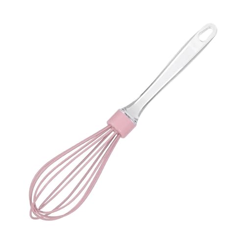 Silikon-Schneebesen, transparenter Griff, Schneebesen, manueller Handmixer, Eierrührer, kompatibel mit Küchenei-Werkzeugen, Backzubehör(04) von mijob