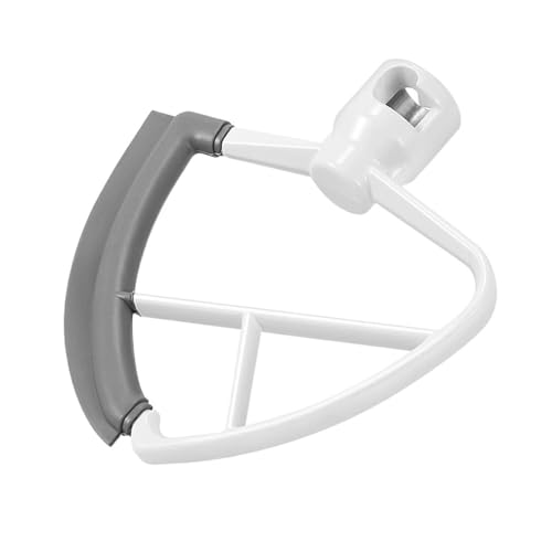mijob Flex-Edge-Rührbesen, Mixeraufsatz 4,5–5 Quart, kompatibel mit Standmixer-Zubehör mit kippbarem Kopf, kompatibel mit KitchenAid-Standmixern mit 3 Schabern von mijob
