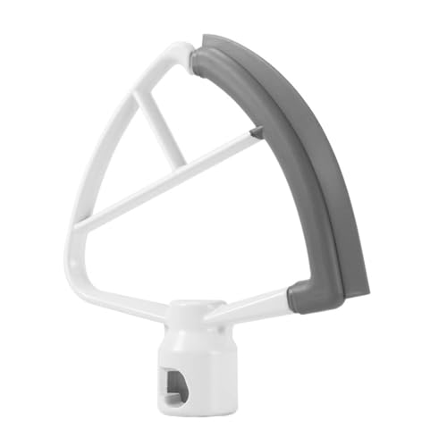 mijob Flex-Edge-Rührbesen, Mixeraufsatz 4,5–5 Quart, kompatibel mit Standmixer-Zubehör mit kippbarem Kopf, kompatibel mit KitchenAid-Standmixern mit 3 Schabern von mijob