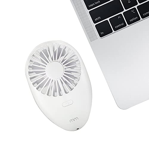 mikamax Portable Hand Fan - Handventilator - Handventilator Batteriebetrieben - Design Ventilator - Wiederaufladbar 2 Geschwindigkeiten - mit LED-Leuchten von mikamax