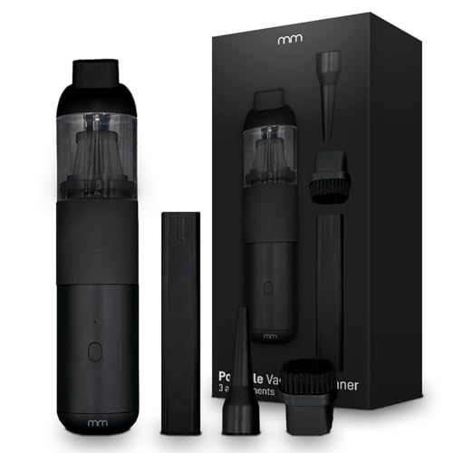 Portable Vacuum CleanerAh Akku, 5500Pa Saugkraft, Leise 70dB, 3 Aufsätze, Kompakt, Leistungsstark, Für Zuhause, Büro, Auto. von mikamax