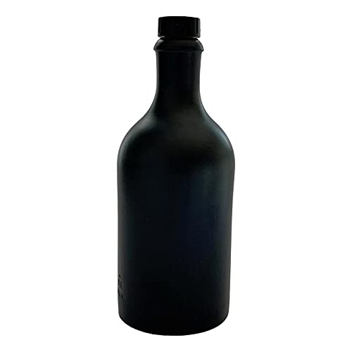 Ölflasche 500 ml Ölspender Steingut Schwarz mit Ausgießer Flasche Made in Germany von mikken