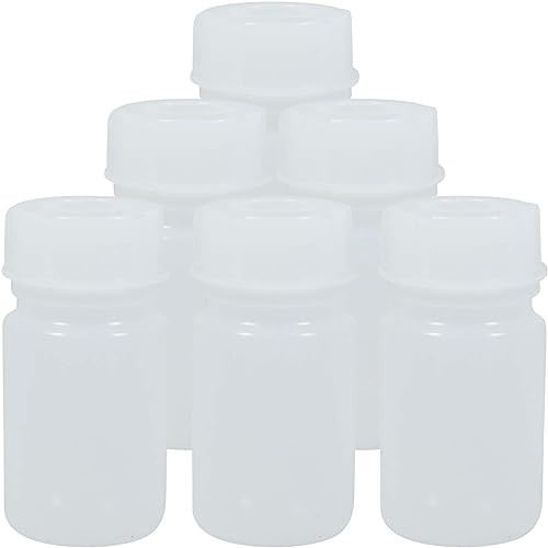 Viva-Haushaltswaren Gabriele Hesse e.K. 6 x Apothekerdose 50 ml mit Schraubverschluss, Apothekerflasche, Laborflasche aus Kunststoff (PE-LD), BPA frei -Made in Germany von mikken