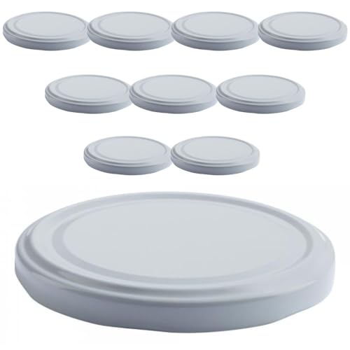 mikken 10 Deckel TO 82/8,5 cm für Marmeladengläser Twist-Off Ersatzdeckel Schraubdeckel für Sturzgläser und Einmachgläser weiß mikken 10 Deckel TO 82/8,5 cm für Marmeladengläser Twist-Off Ersatzdeckel Schraubdeckel für Sturzgläser und Einmachgläser weiß von mikken